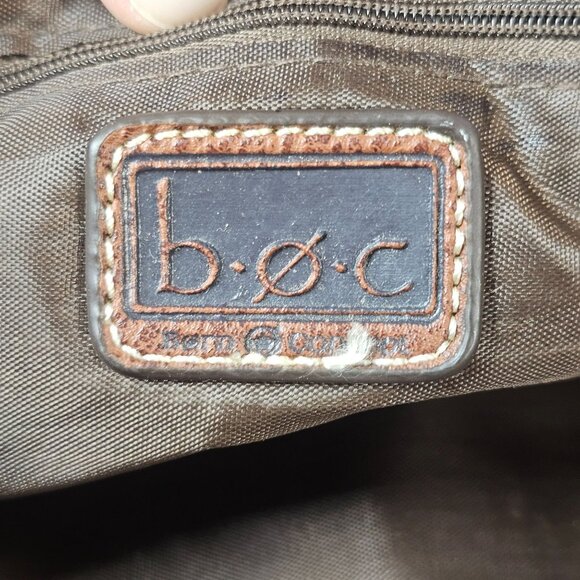 B.O.C Women's Olive & Brown Vinyl Shoulder Satchel Handbag Very Spacious Soft - Picture 15 of 15